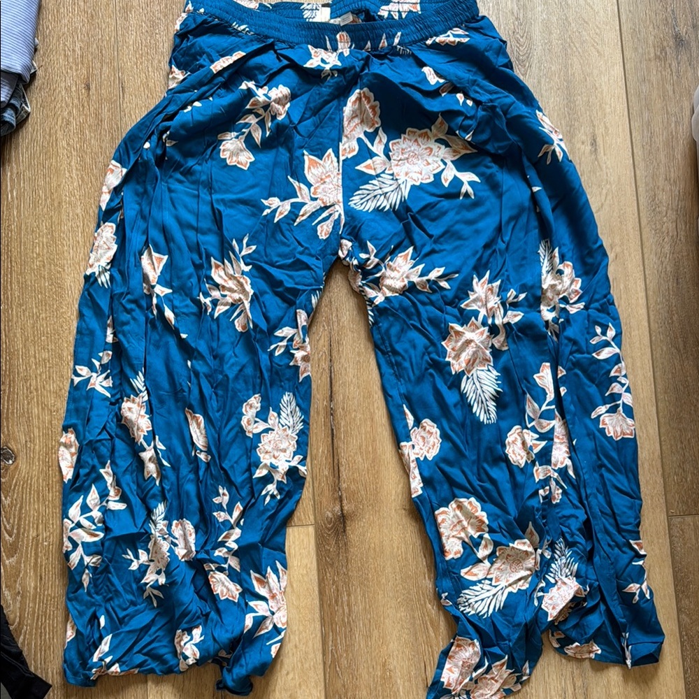 Floral Blue Pants Roxy